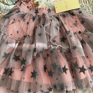 Baby Sara Hannah Banana Girls Pink Tiered Tulle Ruffled Skirt Size 7 NWT